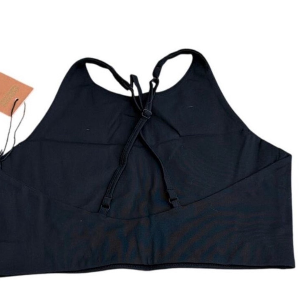 Girlfriend Collective 1001 Topanga Sports Bra Black Size Large NWT - Picture 2 of 3